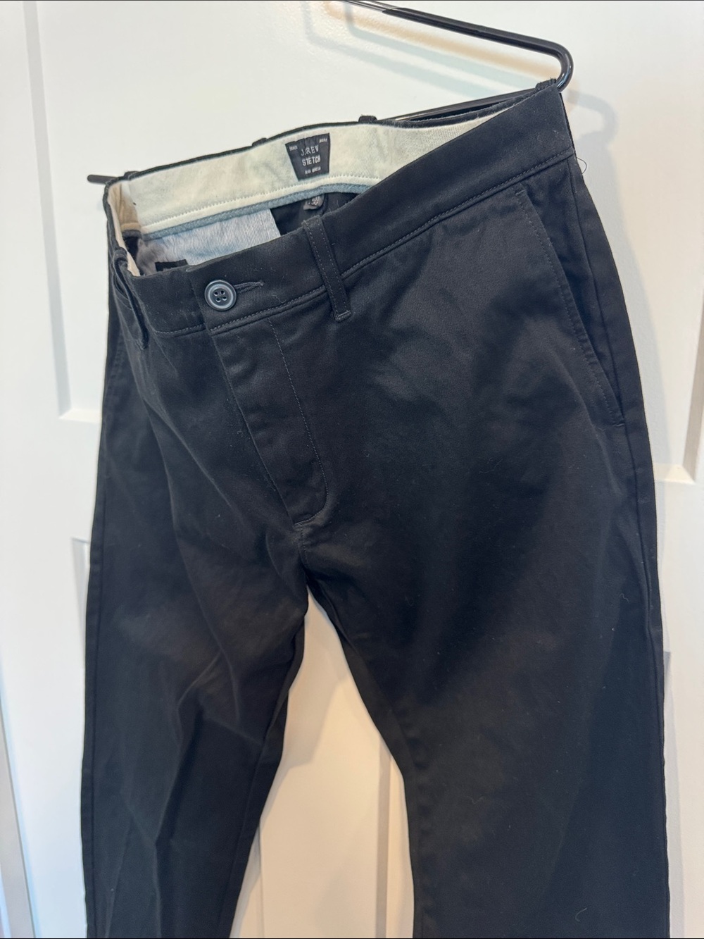 J. Crew NWOT 484 Slim Stretch Black Men's Chinos 33/32 - Picture 3 of 7